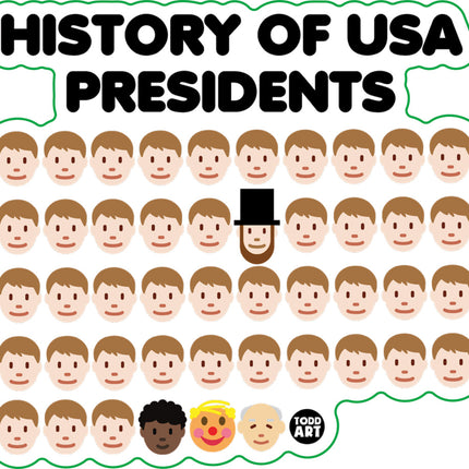 History Of US Presidents Vinyl Sticker