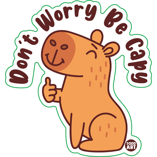 Don't Worry Be Capy Vinyl Sticker