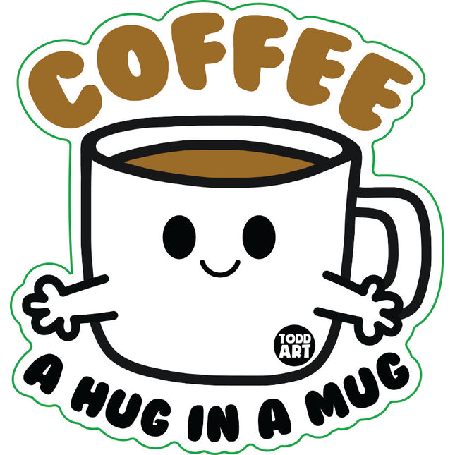 Coffee A Hug In A Mug Vinyl Sticker
