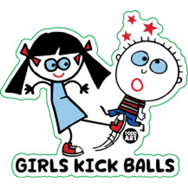 Girls Kick Balls Vinyl Sticker