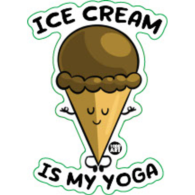 Ice Cream Is My Yoga Vinyl Sticker