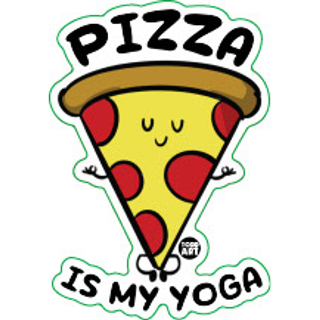 Pizza Is My Yoga Vinyl Sticker