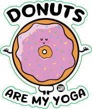 Donuts Are My Yoga Vinyl Sticker