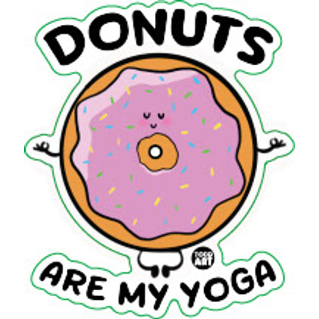 Donuts Are My Yoga Vinyl Sticker