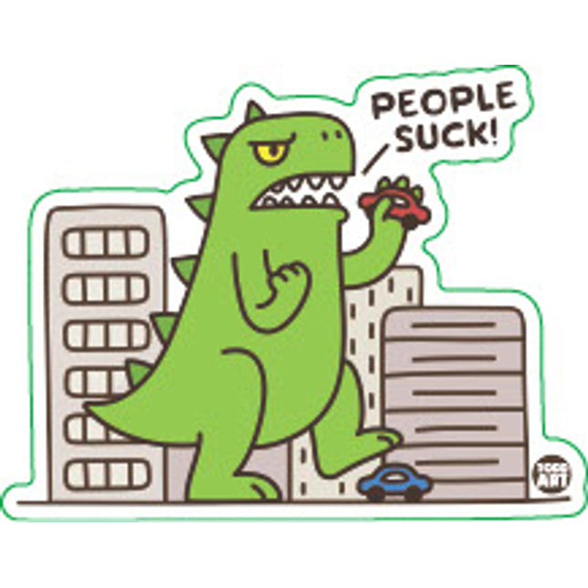 People Suck Godzilla Vinyl Sticker