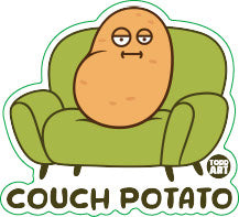 Couch Potato Vinyl Sticker