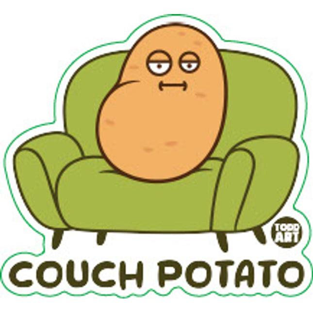 Couch Potato Vinyl Sticker