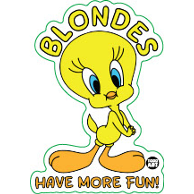 Blondes More Fun Tweety Vinyl Sticker