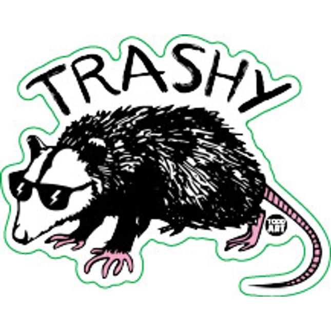 Trashy Possum Vinyl Sticker