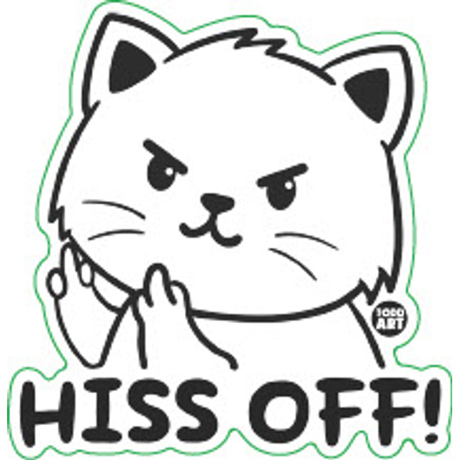 Hiss Off Vinyl Sticker
