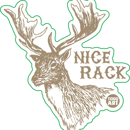 Nice Rack Deer Vinyl Sticker