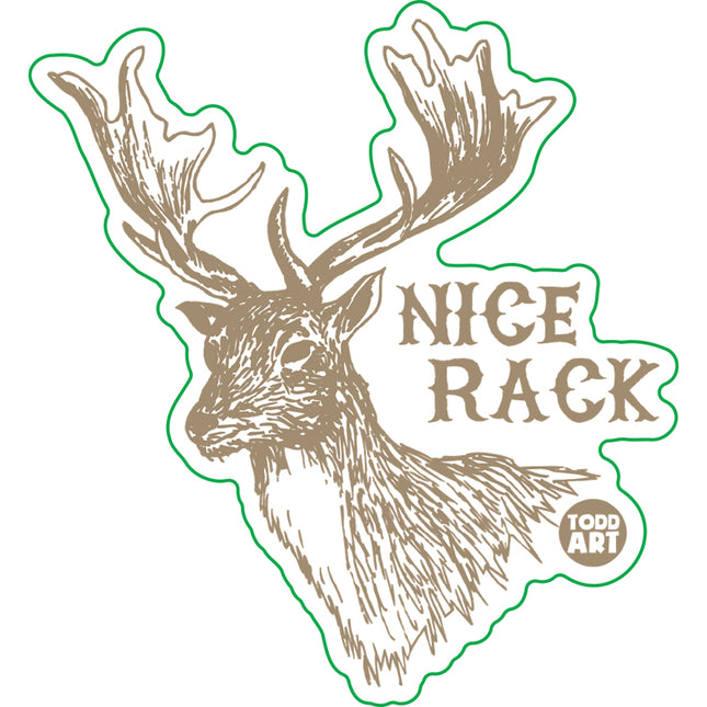 Nice Rack Deer Vinyl Sticker