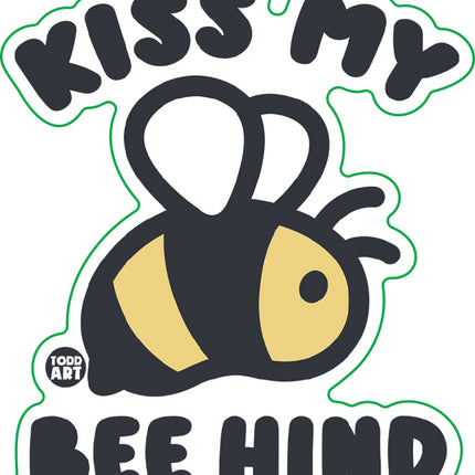 Kiss My Bee Hind Vinyl Sticker