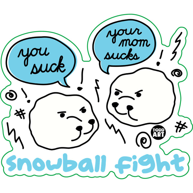 Snowball Fight Vinyl Sticker