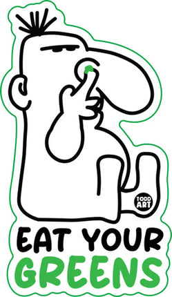 Eat Your Greens Vinyl Sticker