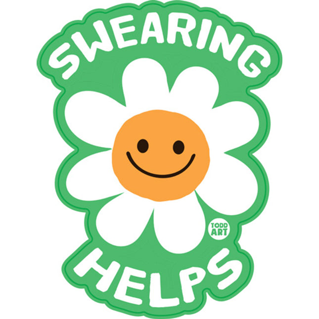 Swearing Helps Vinyl Sticker