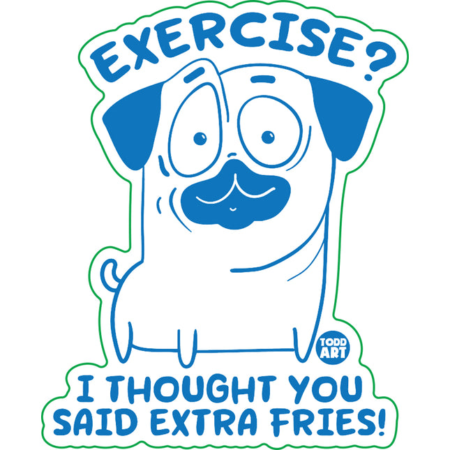 Exercise Extra Fires Dog Vinyl Sticker