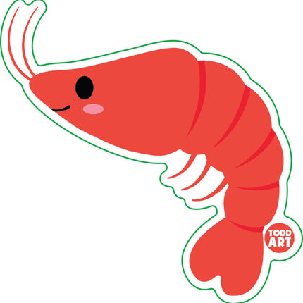 Shrimp Vinyl Sticker