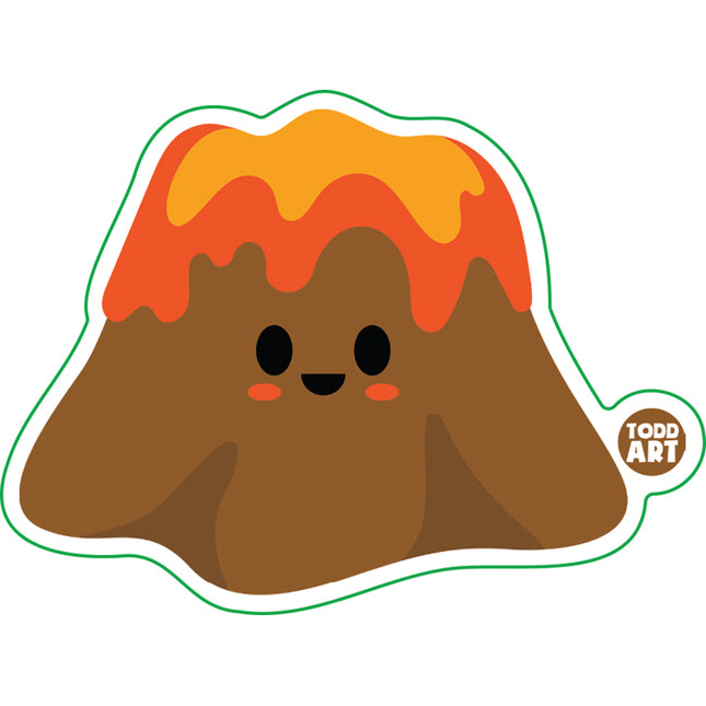 Volcano Vinyl Sticker