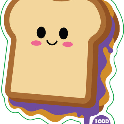 PBJ Sandwich Vinyl Sticker