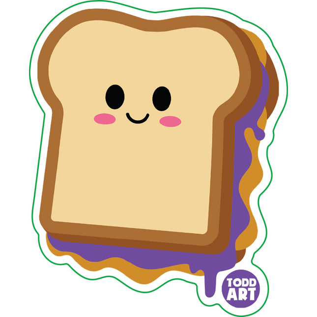 PBJ Sandwich Vinyl Sticker