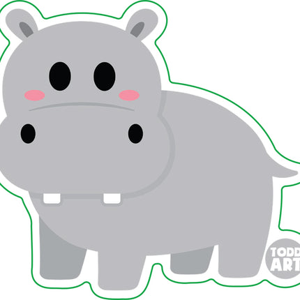 Hippopotamus Vinyl Sticker