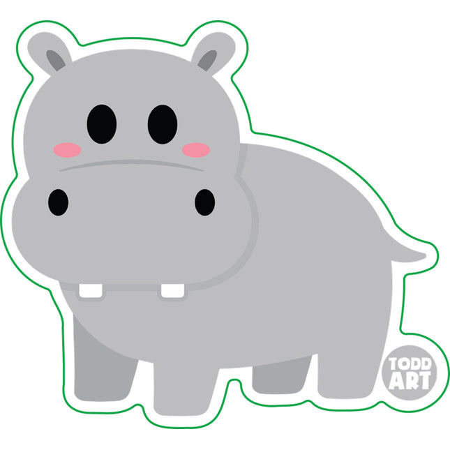 Hippopotamus Vinyl Sticker