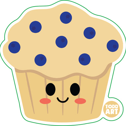 Blueberry Muffin Vinyl Sticker