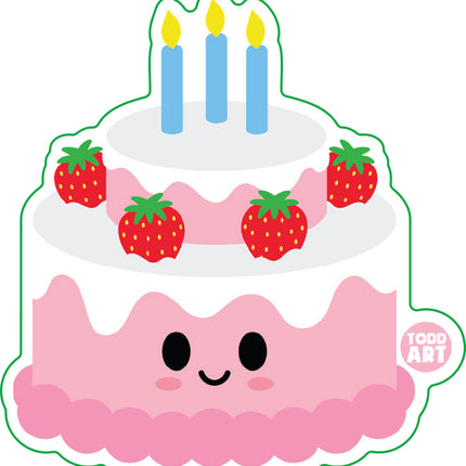 Birthday Cake Vinyl Sticker