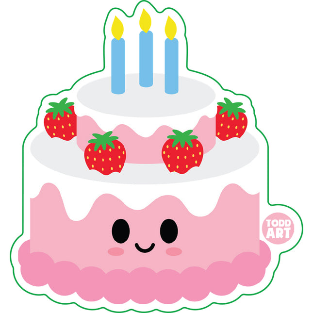 Birthday Cake Vinyl Sticker