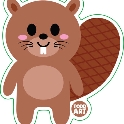 Beaver Vinyl Sticker