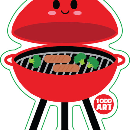 BBQ Grill Vinyl Sticker