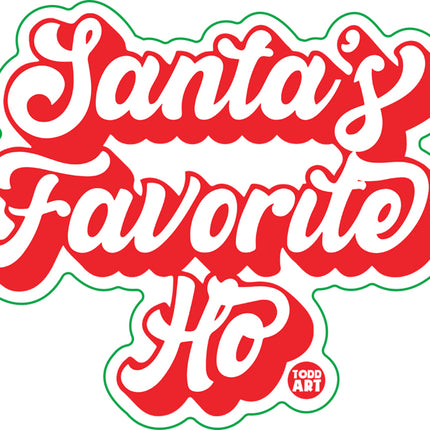 Santa's Favorite Ho Vinyl Sticker