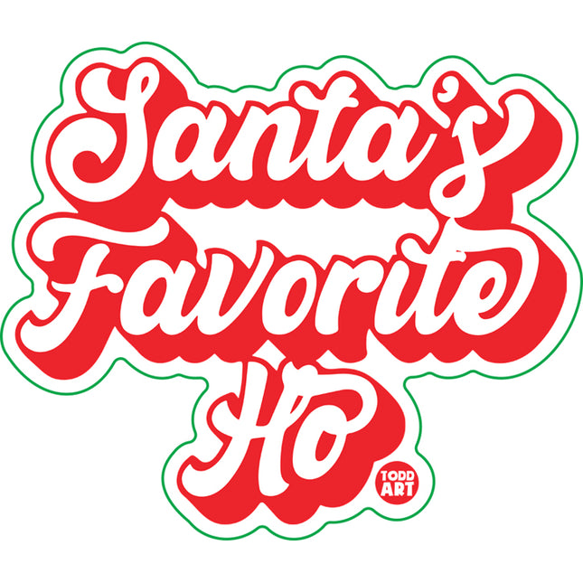 Santa's Favorite Ho Vinyl Sticker