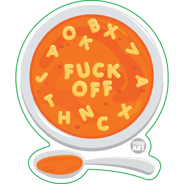 Fuck Off Alphabet Soup Vinyl Sticker