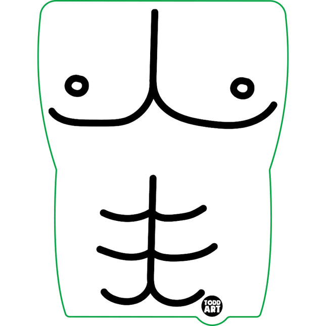 6 Pack Abs Vinyl Sticker