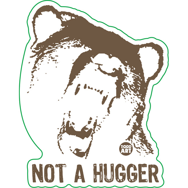 Not A Hugger Bear Vinyl Sticker