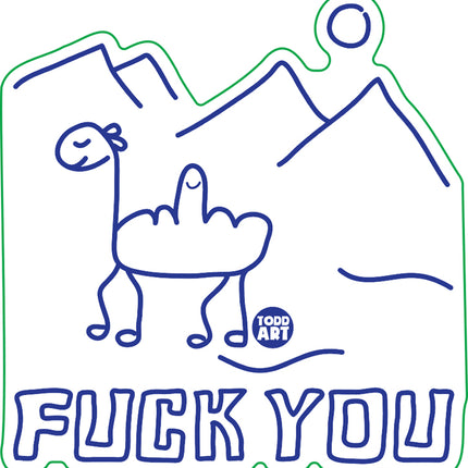 Fuck You Camel Vinyl Sticker