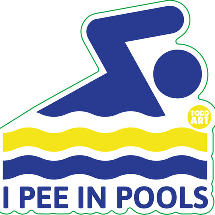 I Pee In Pools Vinyl Sticker