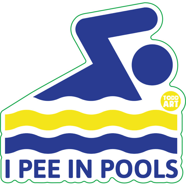 I Pee In Pools Vinyl Sticker