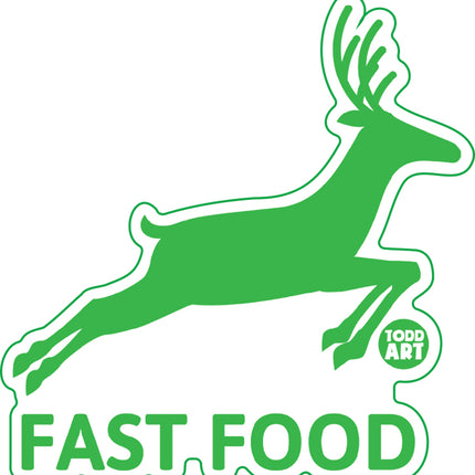 Fast Food Deer Vinyl Sticker