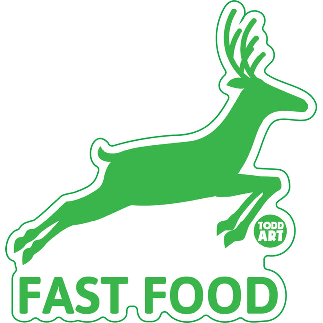 Fast Food Deer Vinyl Sticker