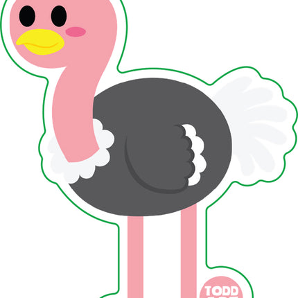 Ostrich Vinyl Sticker