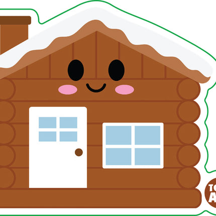 Log Cabin Vinyl Sticker