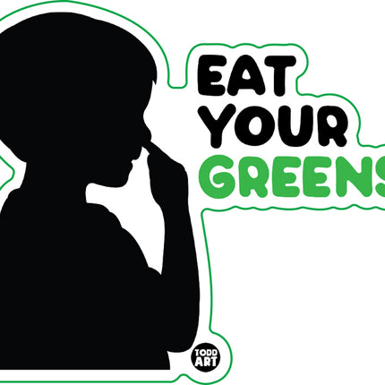 Eat Your Greens Pick Nose Vinyl Sticker