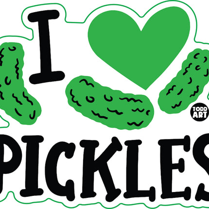 I Love Pickles Vinyl Sticker