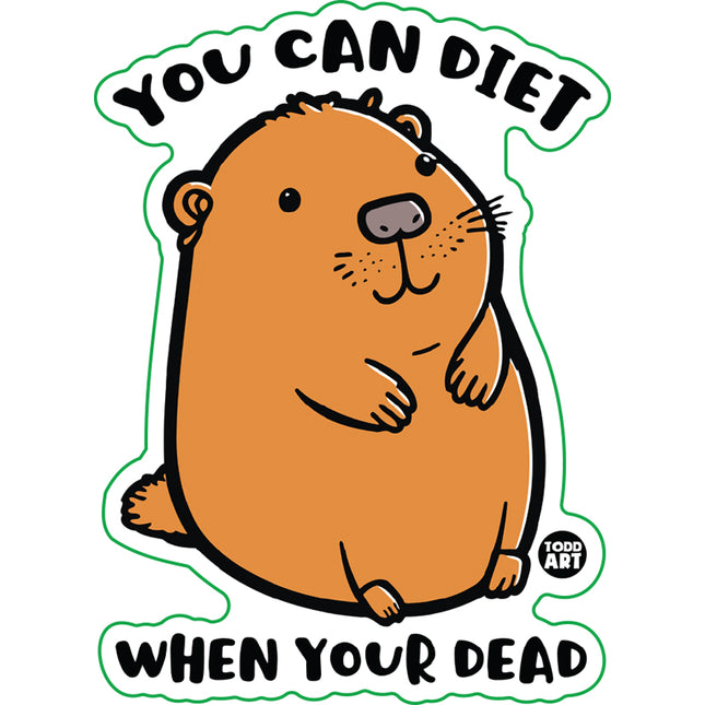 Diet When Dead Hamster Vinyl Sticker