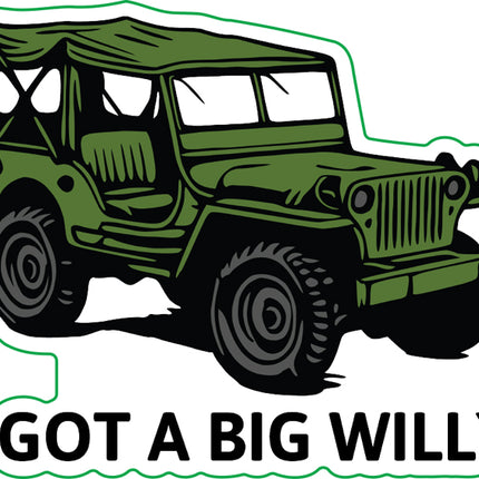 Big Willy Jeep Vinyl Sticker