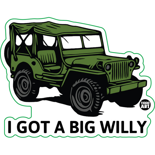 Big Willy Jeep Vinyl Sticker