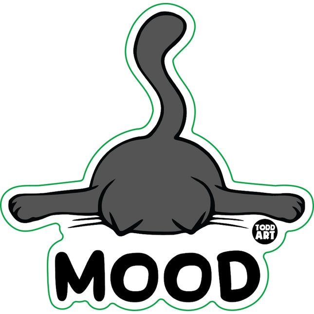 Mood Cat Faceplant Vinyl Sticker